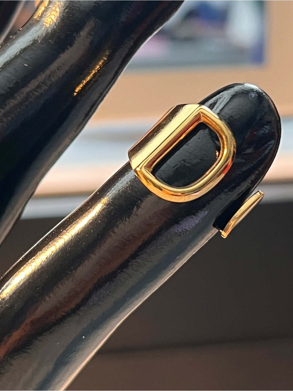 Plunder Gold tone D-Shaped adjustable Stainless Steel Ring